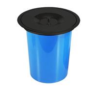 JTWWDM Cubo de Basura Empotrado para Encimera con Tapa Acero Inoxidable, Cubo de Basura Redondo Que Ahorra Espacio, Cubo de Plástico Integrado para Cocina Cafetería Oficina,Negro,8L