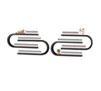 JTWWDM Estantes Pared para Esmaltes Uñas Metal, EstantePared para Labial, Perfume y Cosméticos, 2 Piezas en Forma U para Exhibición Montada en Pared para SPA, Salón Belleza o Tienda Uñas,Negro,2P