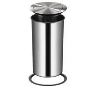 JTWWDM Juego Botes Basura Modernos para Encimera, Cubo Basura Oculto Acero Inoxidable 304 con Tapa Abatible, Conjunto 3 Piezas Cubo Basura Empotrable para Cocina Oficina Escritorio,8L