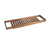 JTZYM Bandeja Extensible para Bañera, Organizador Impermeable Antideslizante con Listones de Madera Natural, Estante de Baño Ideal para Relajación y Autocuidado en el SPA
