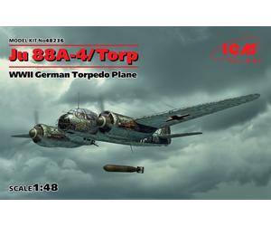 Ju 88a-4 Torp / A-17, WWII German Torpedo Avión 1:48 Plástico Modelo Kit Icm