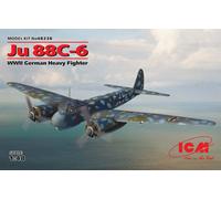 Ju 88c-6, WWII German Heavy Fighter 1:48 Plástico Modelo Kit Icm