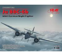Ju 88c-6b, WWII German Night Blue Fighter 1:48 Plástico Modelo Kit Icm