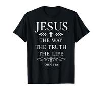 Juan 14:6 Jesús El Camino Verdad Vida Versículo de la Biblia Escritura Dios Camiseta