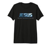 Juan 14:6 Jesús es el Camino, la Verdad, la Vida Cristiana Camiseta Premium