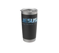 Juan 14:6 Jesús es el camino, la verdad, la vida cristiana Vaso térmico de acero inoxidable de doble pared