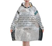 Juan 16:33 Sudaderas tipo manta para mujer y hombre, talla grande, suaves y cálidas.