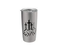 Juan 16:33 Tres Cruces Fe Cristiana Vaso térmico de acero inoxidable de doble pared