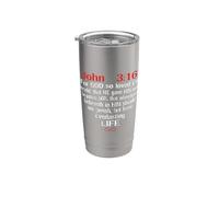 Juan 3:16 God Loves You Religious Motivational Inspired Vaso térmico de acero inoxidable de doble pared