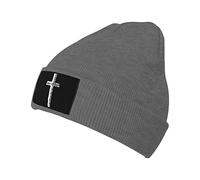 Juan 3:16 Porque De Tal Manera Amó Dios Al Mundo. Cruz, Cristianismo, Fe. Hombre Mujer Gorros con Vuelta Clásico Gorro Invierno Deportivo Watch Cap para Ciclismo Al Aire Libre Esquí