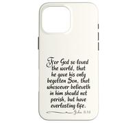 Juan 3:16 Porque Dios Amó Así Al Mundo Versículo Completo KJV Bible Carcasa para iPhone 16 Pro MAX