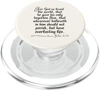 Juan 3:16 Porque Dios Amó Así Al Mundo Versículo Completo KJV Bible PopSockets PopGrip para MagSafe
