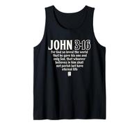 Juan 3:16 Versículo bíblico Escritura Christian God Loves You Camiseta sin Mangas