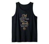 Juan 3:16 versículo bíblico para Dios Tan Amado el Mundo Escritura Camiseta sin Mangas