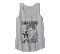 Juan Gabriel Auditorio Nacional 2015 Camiseta sin Mangas, Mujer, Gris Jaspeado, XXL
