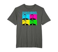 Juan Gabriel Bloques De Colores Azul Logo Stencil Foto Camiseta, Hombre Tallas Grandes, Asfalto, 5X Alto