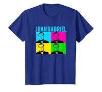 Juan Gabriel Bloques De Colores Azul Logo Stencil Foto Camiseta, Niños, Azul Real, 10 años