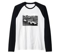 Juan Manuel Fangio Zandvoort GP de Holanda 1955 Coche de Carreras Camiseta Manga Raglan