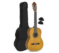 Juan Miguel Navarrez guitarra de concierto, guitarra clásica, 4/4 honey - natural, incl. funda