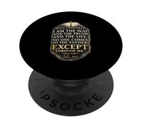 Juan Verso de la Biblia Fe Cristiana Jesús El Camino Verdad Vida PopSockets PopGrip Adhesivo