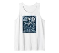 Juana de Arco No Tengo Miedo de nacer para Esta Marina xilografiada Camiseta sin Mangas