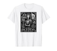 Juana de Arco No Tengo Miedo de nacer para Esta xilografía Blk Camiseta gráfica económica