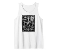Juana de Arco No Tengo Miedo de nacer para Esta xilografía Blk Camiseta sin Mangas