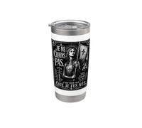 Juana de Arco No tengo miedo de nacer para esta xilografía Blk Vaso térmico de acero inoxidable de doble pared