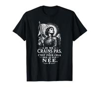 Juana de Arco No Tengo Miedo. Nací para Esto. Xilografía Camiseta