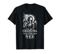 Juana de Arco No Tengo Miedo. Nací para Esto. Xilografía Camiseta gráfica económica