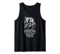 Juana de Arco No Tengo Miedo. Nací para Esto. Xilografía Camiseta sin Mangas