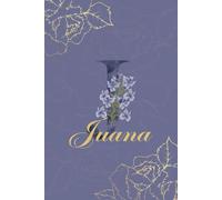 Juana Diario: Monograma J Cuaderno Floral Personalizado para Mujeres Cuaderno decorativo con monograma en púrpura y dorado, diario personalizado y regalo de cumpleaños para mujeres llamadas Juana