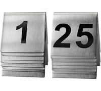 JuanNest 1-50/1-100 Piezas Números De Mesa, Señal De Mesa Numerada De Doble Cara De Acero Inoxidable, Tarjeta De Asiento De Boda De Restaurante para Eventos, Banquetes, Servicio De Alimentos 1-50