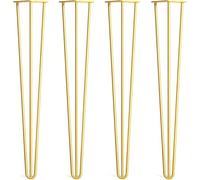 JuanNest 4X Patas De Mesa Doradas para Muebles Patas, Pata De Mesa Hairpin Leg para Mesa De Comedor Cocina Muebles De Bricolaje Sillas Sofás Armarios Sofás, Escritorio A,72CM