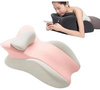 JuanNest Almohada De Apoyo para La Espalda, Almohada De Cuña De Espalda para Leer, Cojín De Elevación Transpirable Antideslizante con Fundas Lavable para Sentarse,Descansar Tumbado De Lado,Leer F