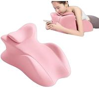 JuanNest Almohada De Apoyo para La Espalda, Almohada De Cuña De Espalda para Leer, Cojín De Elevación Transpirable Antideslizante con Fundas Lavable para Sentarse,Descansar Tumbado De Lado,Leer C