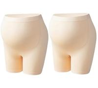 JuanNest Braguitas para Premamá Altas,Mujer Bragas Postparto,Raguitas De Embarazo Posparto,Leggings Cortos De Maternidad, Leggings para Embarazadas, Pantalones Cortos De Talla Grande A,2XL(70-85kg)