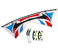 JuanNest Cometa Acrobática De 4 Líneas para Adultos, Fácil De Volar, Grande, Resistente, Profesional, para Jardín, Actividades Al Aire Libre, Viajes, Fiesta En La Playa, Recuer A