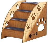 JuanNest Escaleras De Cama para Perros Y Gatos, Escalones De Madera para Mascotas,Escaleras Interiores para Mascotas,Rampa para Perros Pequeños,Rampa Otomana Desmontable,Fácil De Montar 30×45×40CM