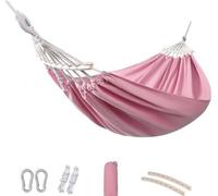 JuanNest Hamaca Doble para 2 Personas Grandes Hamacas Brasileñas De Lona De Algodón para Interiores para Dormitorio, Patio, Porche, Jardín Trasero, Acampada, Playa, Camping Y Relax B,200 * 150CM