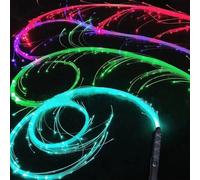 JuanNest Luces Giratorias LED Up Que Bailan De Fibra Óptica,Recargable,7 Colores 4 Modos De Iluminación Variables Whips For Music Festival, Whips Dancing Whips For Carnival Party,Actuación