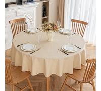 JuanNest Mantel Redondo PU, Antimanchas, Resistente, Impermeable Y Fácil De Limpiar, Apto para Mesa Redonda Grande De Comedor, Exterior Y Pascua,Conferencia Hotel Cielo,Bodas,Patio I,140CM
