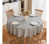JuanNest Mantel Redondo PU, Antimanchas, Resistente, Impermeable Y Fácil De Limpiar, Apto para Mesa Redonda Grande De Comedor, Exterior Y Pascua,Conferencia Hotel Cielo,Bodas,Patio P,200CM