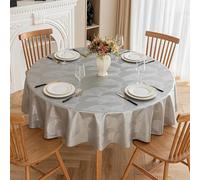 JuanNest Mantel Redondo PU, Antimanchas, Resistente, Impermeable Y Fácil De Limpiar, Apto para Mesa Redonda Grande De Comedor, Exterior Y Pascua,Conferencia Hotel Cielo,Bodas,Patio C,180CM