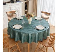 JuanNest Mantel Redondo PU, Antimanchas, Resistente, Impermeable Y Fácil De Limpiar, Apto para Mesa Redonda Grande De Comedor, Exterior Y Pascua,Conferencia Hotel Cielo,Bodas,Patio A,140CM