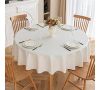 JuanNest Mantel Redondo PU, Antimanchas, Resistente, Impermeable Y Fácil De Limpiar, Apto para Mesa Redonda Grande De Comedor, Exterior Y Pascua,Conferencia Hotel Cielo,Bodas,Patio R,160CM