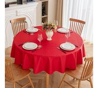 JuanNest Mantel Redondo PU, Antimanchas, Resistente, Impermeable Y Fácil De Limpiar, Apto para Mesa Redonda Grande De Comedor, Exterior Y Pascua,Conferencia Hotel Cielo,Bodas,Patio H,160CM