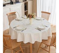 JuanNest Mantel Redondo PU, Antimanchas, Resistente, Impermeable Y Fácil De Limpiar, Apto para Mesa Redonda Grande De Comedor, Exterior Y Pascua,Conferencia Hotel Cielo,Bodas,Patio G,160CM