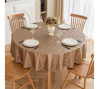 JuanNest Mantel Redondo PU, Antimanchas, Resistente, Impermeable Y Fácil De Limpiar, Apto para Mesa Redonda Grande De Comedor, Exterior Y Pascua,Conferencia Hotel Cielo,Bodas,Patio J,160CM