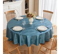JuanNest Mantel Redondo PU, Antimanchas, Resistente, Impermeable Y Fácil De Limpiar, Apto para Mesa Redonda Grande De Comedor, Exterior Y Pascua,Conferencia Hotel Cielo,Bodas,Patio E,160CM